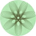 thumbnail image 1 of Ahgly Company Machine Washable Indoor Round Transitional Mint Green Area Rugs, 3' Round, 1 of 7