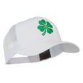 thumbnail image 5 of Four Leaf Clover Embroidered Trucker Cap - White OSFM, 5 of 5
