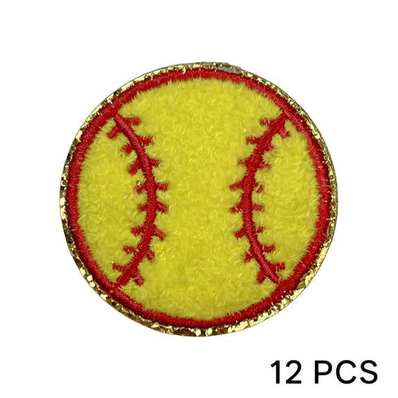 AUQ 12Pcs Iron on Patches No Deformation Iron on Patches for Clothes Smooth Thread Lines Iron on Patch Yellow1