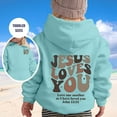 thumbnail image 2 of Cnbwig Girls Hoodies Kids Casual Tops Letter Printed Hoodies Toddler To Big Kids Long Sleeve Sweatshirt Pullover Drop Shoulder Jacket with Pocket Hoodies Shirts Fall Clothes B-Mint Green 10-11 T, 2 of 4