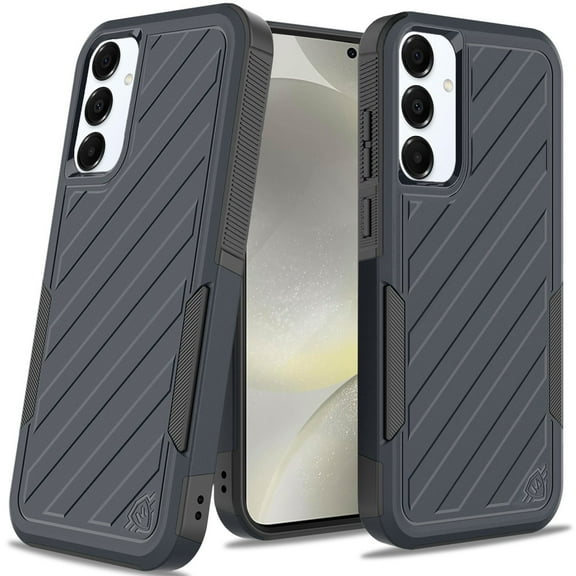 [METKASE] For Samsung s25/s24 Noble lined shockproof dual layer hybrid in Slide-Out Package - Blue/Black