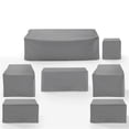 thumbnail image 2 of Crosley Furniture Covers 7-Pc Traditional Vinyl Outdoor Sofa Cover Set in Gray, 2 of 12