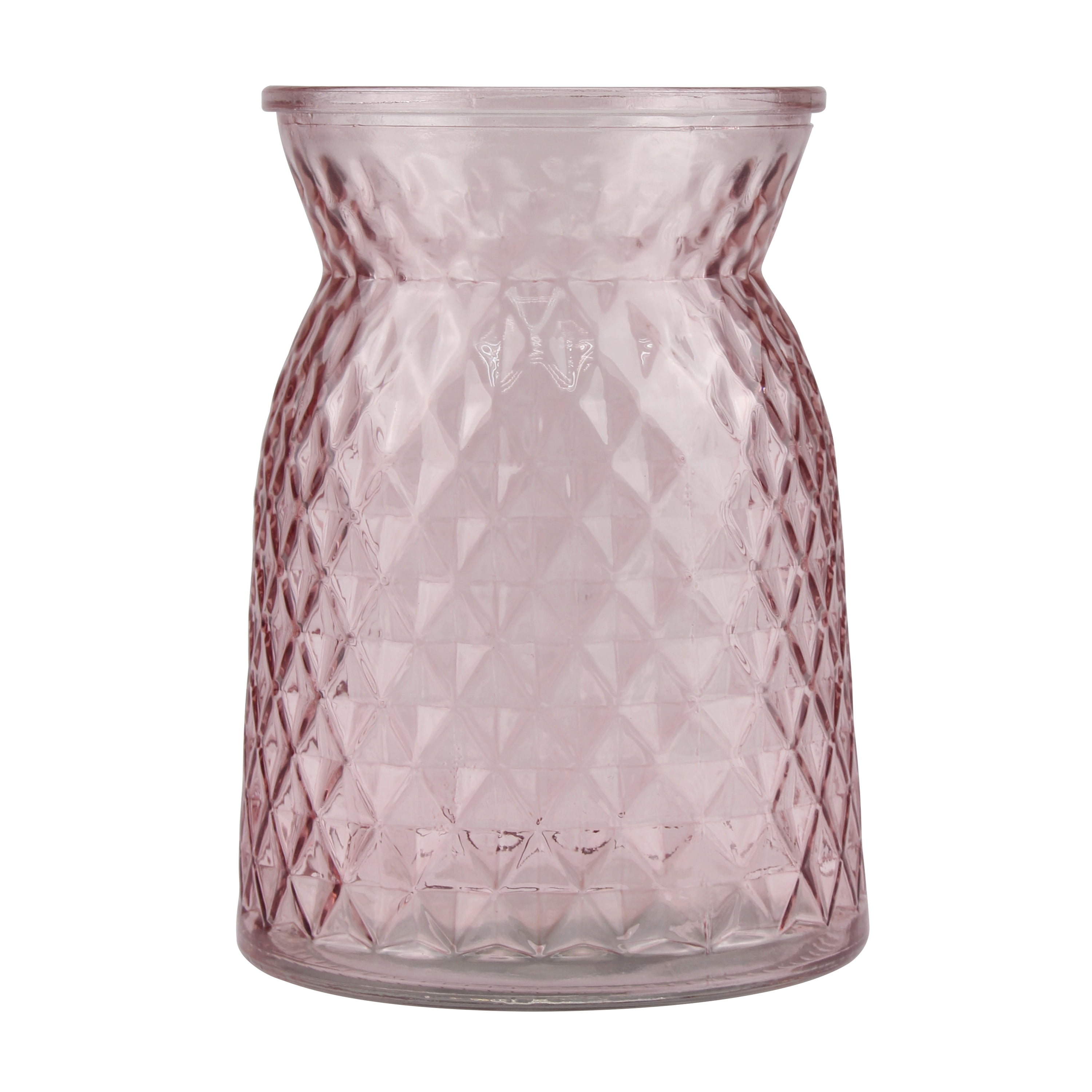 Mainstays Decorative Tabletop Glass Vase, 6", Pink