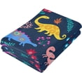 thumbnail image 3 of Coolnut Dinosaur Soft Hand Towels, 2 PcsAbsorbent Bath Towel Decorative Fingertip Towels for Bathroom Gym Spa Hotel Beach Swimming Pool,14.4"x 28.3", 3 of 6