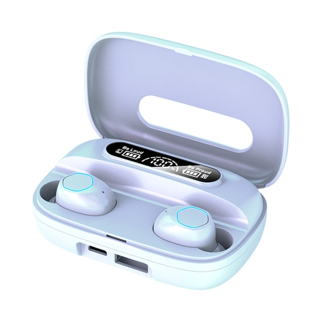 Amzcrzy Electrónica para hombres Organizador de electrónica Cámara digital Auriculares LED Hi-Fi con pantalla digital, auriculares inalámbricos Bluetooth, auriculares intrauditivos IPX5, estuche de c