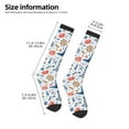 thumbnail image 5 of Balery Watercolor Nautical Printed Novelty Socks Men's Women's Crew Socks Sports Socks Knee High Socks Cotton Socks Quirky and Cool Socks, 5 of 9