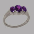 thumbnail image 2 of LBG British Made Solid Sterling Silver ring with Natural Amethyst Womens Engagement Ring - 33 size options - Size 9.75, 2 of 6