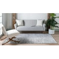 thumbnail image 4 of Rugs.com Lattice Trellis Collection Rug – 6' x 9' Gray Low-Pile Rug Perfect For Living Rooms, Large Dining Rooms, Open Floorplans, 4 of 9