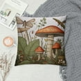 thumbnail image 2 of Nawypu Lumbar Throw Pillow Cover 12x20 Inch Decorative Bedroom Living Room Cute Forest Witch Magic Mushroom Forager Fern Rectanglar Cushion Case for Bed Sofa Couch, 2 of 5