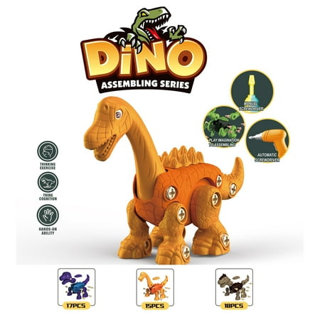 

TMOYZQ Christmas Toys for Baby Girls Boys Take Apart Dinosaur Toys for Kids Building Dinosaur Toys Set with Electric Drill Christmas Gift for Toddler on Clearance