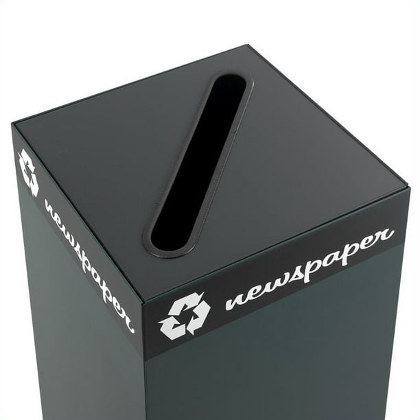 Safco Couvercle à Fente en Papier Carré Public pour Base de Récipient de Recyclage