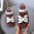 thumbnail image 2 of TOWED22 Girls Sandals Little Girl Summer Dress Shoes Lightweight Open Toe Beach Holiday（White,9.5）, 2 of 7