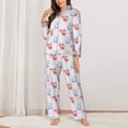thumbnail image 2 of Sikiie Red Squirrel And Blue Rabbit Women's Long-Sleeve Shirt and Full-Length Bottom Pajama Set (s-xxl)-Large, 2 of 7