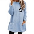 thumbnail image 1 of Gibobby Sudaderas con cremallera Sudadera con capucha de felpa con bolsillo y manga larga holgada con cuello redondo y estampado de amor para mujer (Azul, M), 1 of 5