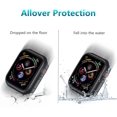 thumbnail image 4 of [2 Pack] Case Compatible with Apple Watch Series 7 41mm with Tempered Glass Screen Protector, Full Protective Hard PC Case, HD Ultra-Thin Cover for iWatch 41mm-Clear, 4 of 7