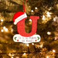 thumbnail image 3 of YUEHAO Christmas Ornaments Clearance Hangs Personalized Christmas 26 Letter Ornaments Personalized Christmas Letter Decorations Christmas Tree Pendan U, 3 of 5