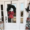 thumbnail image 5 of Christmas Bow Decor Red Plaid Wreath Bows Banister Bow Christmas Tree Topper Bow Front Door Wreath, 5 of 6