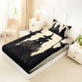 thumbnail image 4 of Homewish Western Witch Twin Sheets for Kids, Vintage Spooky Halloween Moon Bedding, 3-Piece, 1 Flat Sheet, 1 Fitted Sheet and 1 Pillowcase, 4 of 5