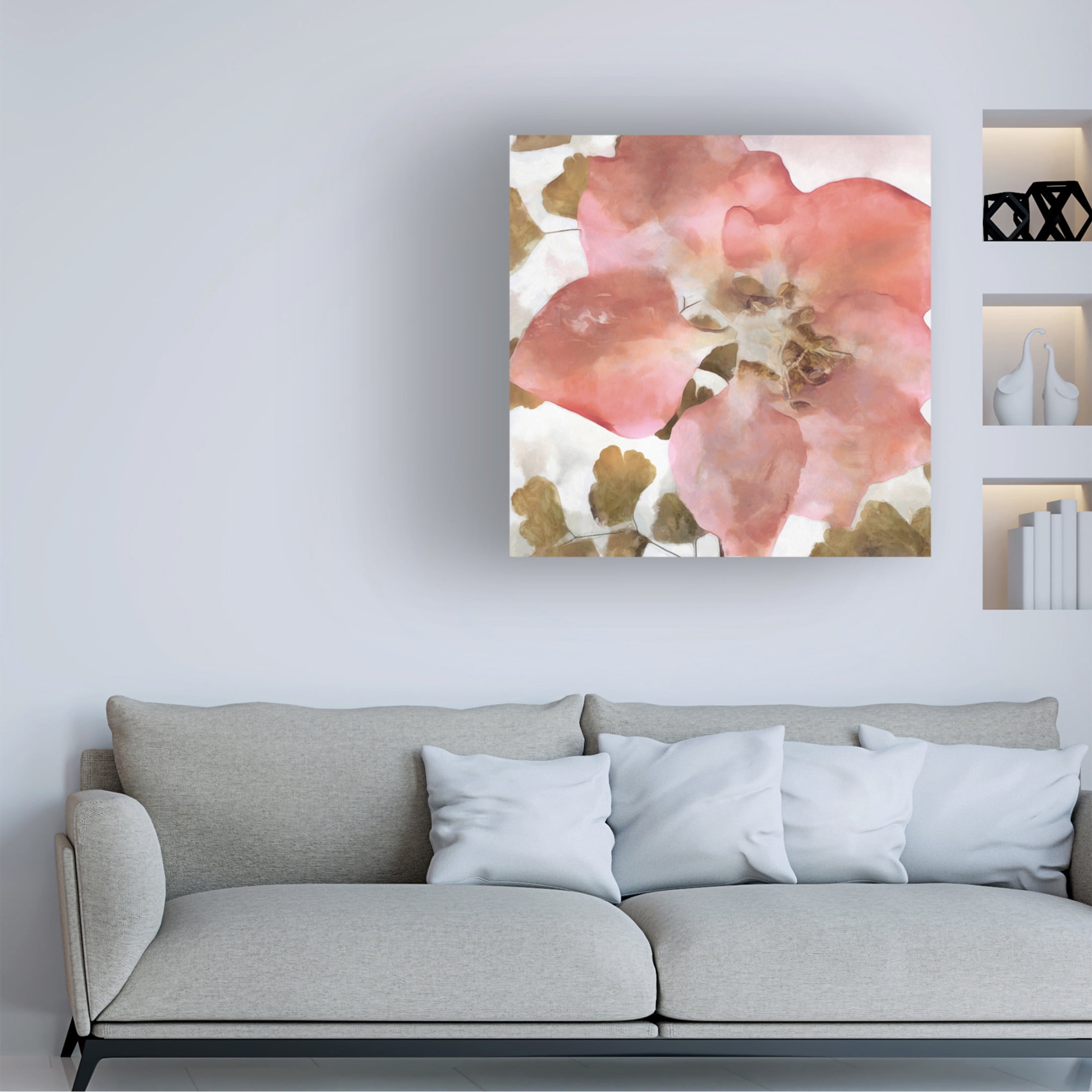 Canvas Wall Art - Alonzo Saunders 'Delicateness II' Wall Art for Living Room, Bedroom, or Office Décor by Trademark Fine Art - 35 x 35 Inches