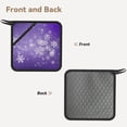 thumbnail image 2 of Honeii Snowfall Sky White Purple for Silicone Trivets for Hot Pots and Pans -Trivet Mat - Heat Resistant Silicone Trivet - Hot Plate Mats, 2 of 8