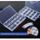 thumbnail image 3 of Caja organizadora de plástico transparente de 6 piezas con compartimentos ajustables para guardar pendientes, collares y pastillas., 3 of 5
