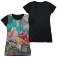 thumbnail image 1 of Dragon Tales - Mushroom Meadow - Juniors Teen Girls Black Back Sleeve Shirt - X-Large, 1 of 2