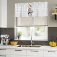 thumbnail image 4 of Farmhouse Wooden Grain Curtain Valances for Windows, Kitchen Valance Window Treatments Panel 2 Pack, Modern Country Cow Pig Chicken Rod Pocket Short Curtains for Bathroom Bedroom 42 x 18 Inch, 4 of 8