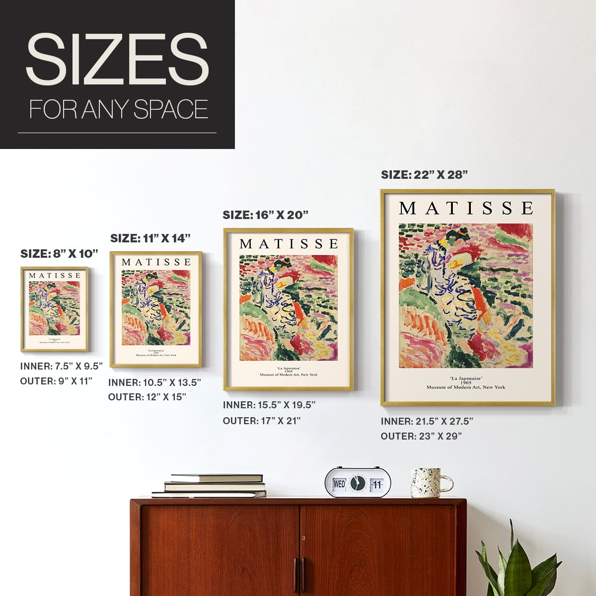 Matisse CCIII in Solid Wood 16 x 20 Framed Print