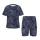 thumbnail image 1 of Balery Watercolor Indigo Conjunto de Pijama Infantil de Manga Corta con Estampado – Ropa de Dormir de Algodón Suave-Small, 1 of 6