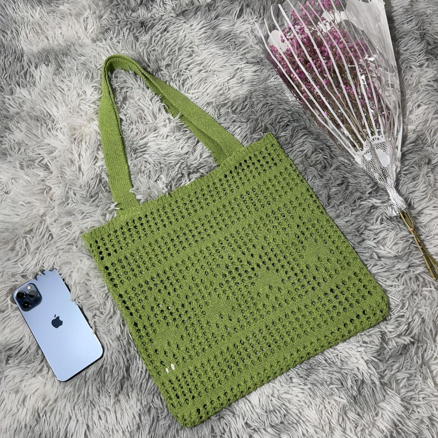 Kukuzhu Fairy Tote Bag Aesthetic Tote Bag Y2k Bag Tote Bag Aesthetic Y2k Crochet Tote Bag Aesthetic