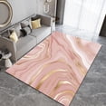 thumbnail image 2 of Modern Pastel Gold Girl Room Rug, Living Room Rug, Abstract Marble Texture Rug, Non-slip Breathable Foldable Rug For Bedroom Office Apartment Home And Decoration 5x7ft, 2 of 6