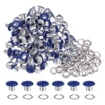 thumbnail image 1 of Unique Bargains 100 Pcs Œillets 1/5 Pouce (5mm) Trou d'Identification Métal Auto-Adhésif avec Rondelles pour Cuir Bleu Foncé, 1 of 7