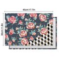 thumbnail image 5 of Pioneer Flower Floral Print Pattern Summer Placemats Table Placemats Set Of 6-Linen Kitchen Washable Placemats Table Mats 12x18 Inch Non-Slip Heat Resistant, 5 of 5
