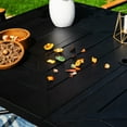 thumbnail image 6 of SUMMIT LIVING 64" x 39" Rectangular Steel Outdoor Patio Dining Table with Umbrella Hole for 6 person, Black, 6 of 7