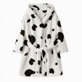 thumbnail image 4 of Gibobby Children's Plush Coral Fleece Bathrobe,Cozy Hooded Robe with Belt,Cute Print,for Kids Toddlers 1-7 Years,Warm After-Bath Loungewear Toddler Pajamas,White,Size 6-7T, 4 of 4