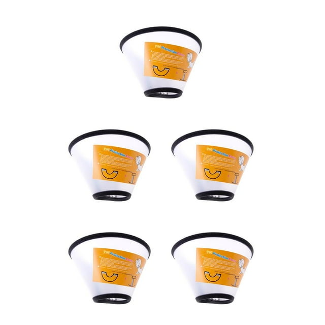 serony Translucent Dog Protective Collar Pet Wound Anti-Bite Ring Protective Cover Cat Dog Bath Shield No.08 5Set