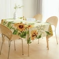thumbnail image 2 of Rectangle Sunflower Tablecloth Waterproof Spring Summer Floral Tablecloths, Rustic Flower Tablecloth Farmhouse Washable Polyester Table Cloth Wrinkle-Free Table Cover for Dining/Party/Wedding, 2 of 6
