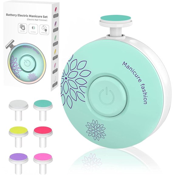 OPALESQUE Baby Nail Trimmer,Baby Nail Clippers Electric Baby Nail Trimmer Safe for Newborn Toddler Adult Toes Fingernails Care Trim Polish Kit 6 Grinding (Battery Not Included)