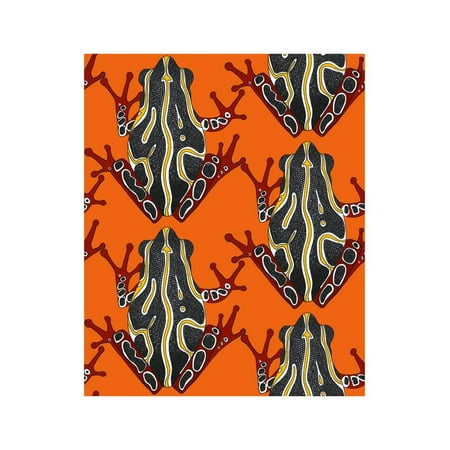 Orange Tree Frog - Congo Tree Frog Orange Print Wall Art By Sharon Turner
