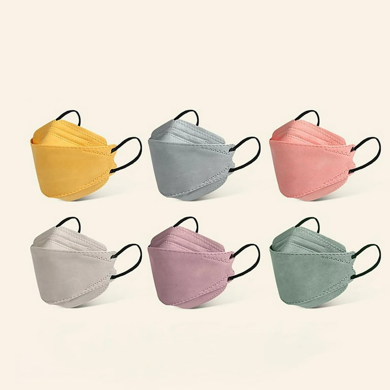 アシュランFoamy Wash & Mellow Mask 50Pcs KN95 Face Masks Fish Mask Adult Colorful Mask 4 Layer