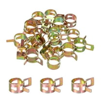 Uxcell ID 12mm 1/2inch Fuel Line Hose Clips, Pipe Clamps,Spring Hose Clamp,Low Pressure Air Clamp,Pack of 20(Rose Gold)