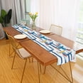 thumbnail image 2 of Yayeee Table Runner 70 inches Long Home Kitchen Dinning Party Decoration, Dark Blue Hand Drawn Sailboats, 2 of 7