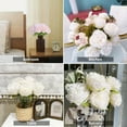 thumbnail image 5 of 10pcs Artificial Peony Flowers with Silky Petals & Realistic Leaves - Faux Peonies for Wedding, Home, Office, Thanksgiving Decor - Floral Arrangement, Home Decoration, Elegant Flower Design, 5 of 10