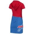 thumbnail image 2 of Women's Refried Apparel Red/Royal Buffalo Bills Sustainable Hooded Mini Dress, 2 of 2