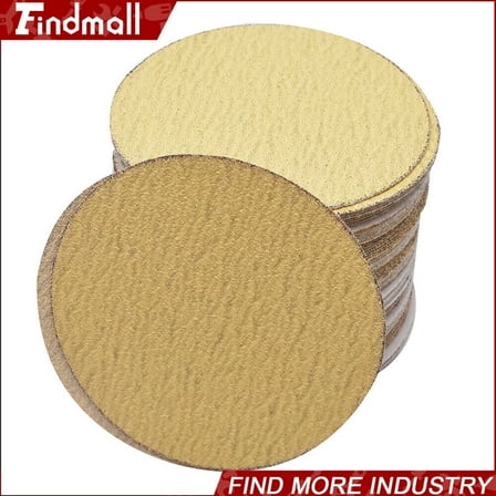 findmall Hook Loop Pads Sanding Disc Flocking 120 Grit NO-Hole 100 Pack 6" Disc