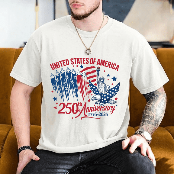 USA 250th Anniversary Patriotic T-Shirt (1776–2026) – Vintage Freedom Edition