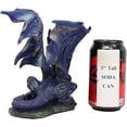 thumbnail image 4 of Ebros Fantasy Glitter Blue Midnight Dragon in Repose Statue 8" Long Figurine, 4 of 5