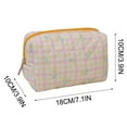 thumbnail image 3 of Giunmcul Festival Gift Kawaii Makeup Bag, Cotton Makeup Bag Fragmentary Makeup Zipper Korean Quilted Travel Organizer Portable Cute Beauty Case Floral Print Large Capacity, 3 of 3