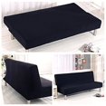 thumbnail image 4 of Solid color stretch sofa covers protective cover without armrests, foldable and elastic sofa cover (black), 4 of 5