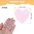 thumbnail image 3 of Uxcell 6-Pack Parches de Corazón de Strass para Planchar 5.5cm Rosa Claro Apliques Adhesivos Brillantes para DIY/Ropa/Zapatos/Bolsas, 3 of 7